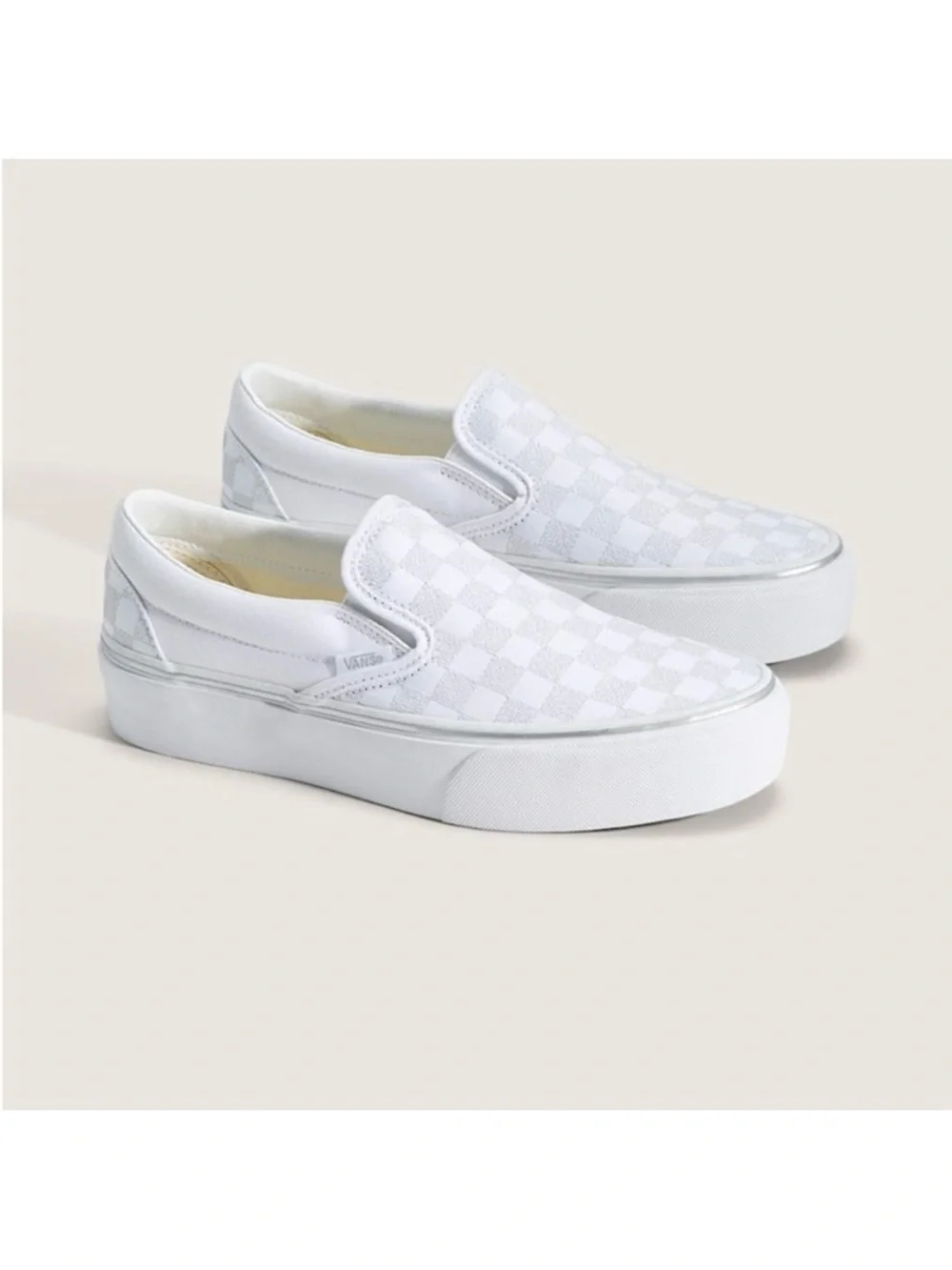 Vans Classic Slip-On Platform Checkerboard Shoe Women 9.5 US